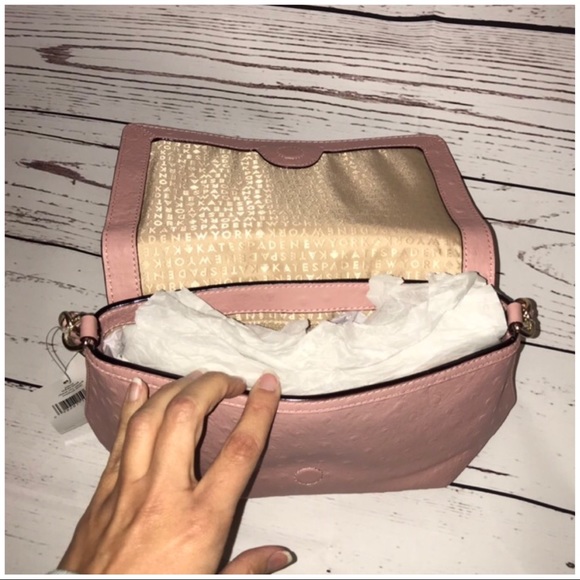 Kate Spade Joleen Charm City Ostrich Pink Bag - Picture 4 of 8